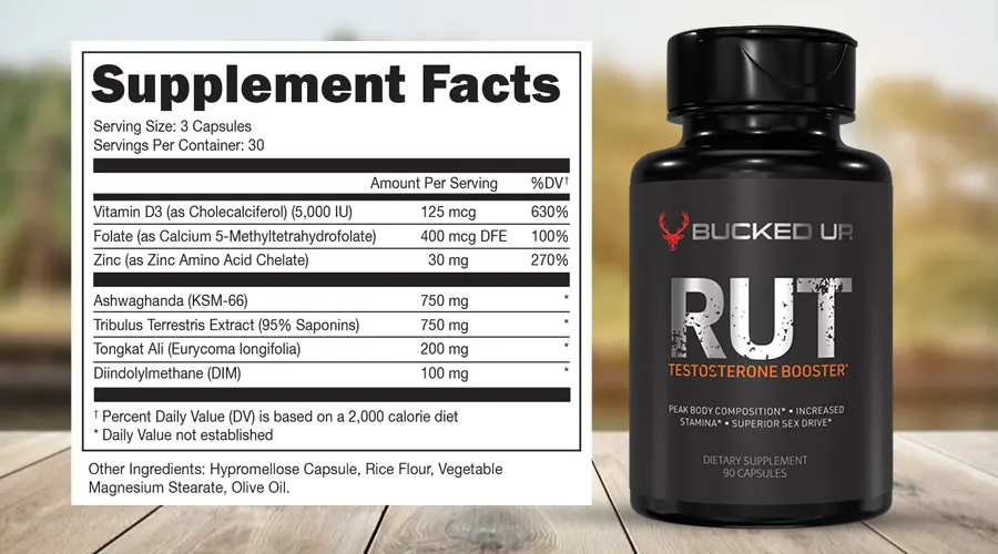 Bucked Up Rut supplement Facts