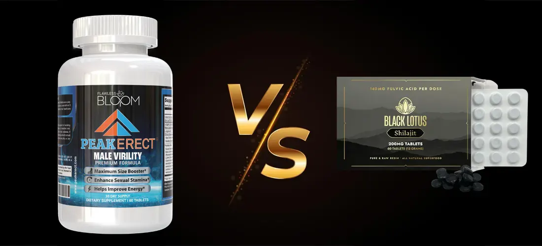 PeakErect vs. Black Lotus Shilajit Tablets